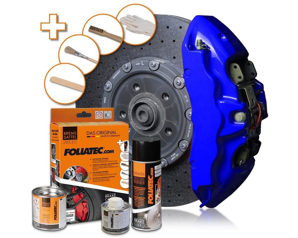 FOLIATEC Brake Caliper Lacquer Set, Blau, Emaillelackierung, Flüssigkeit