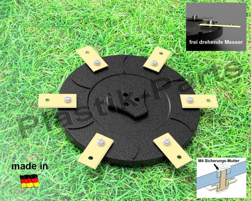 Messerscheibe 6 Klingen Messerteller für Bosch Indego XS S M 300 350 400 500 700 ohne Messer