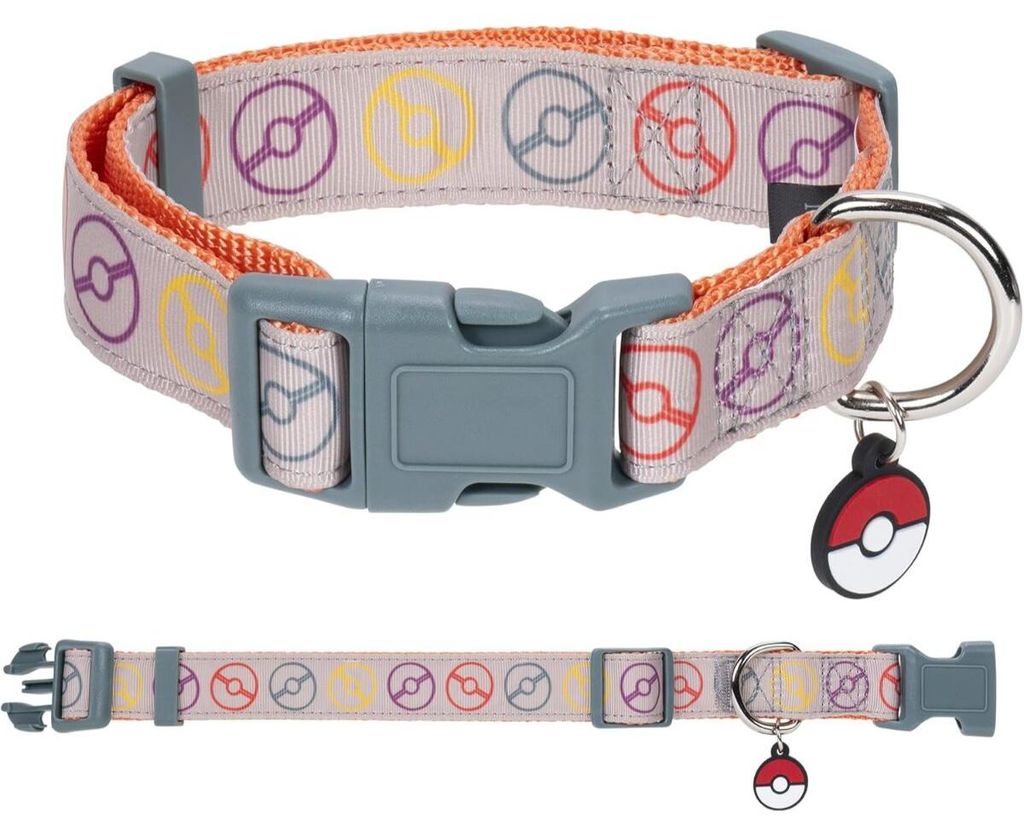 Pokemon Haustier Halsband Größe L mit Anhänger verstellbar 20 bis 35 cm buntes Design