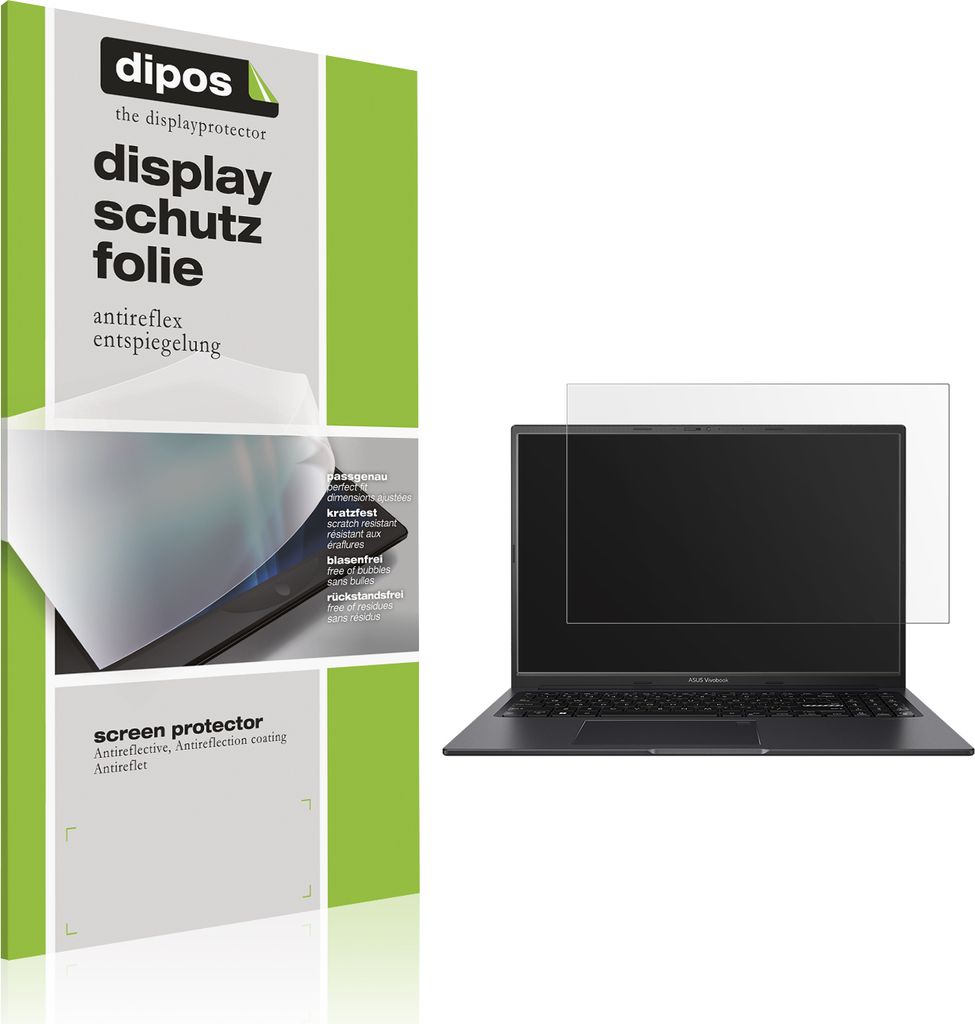 2x Schutzfolie für Asus VivoBook 16X OLED M3604 matt Displayschutzfolie Folie Display Schutz dipos