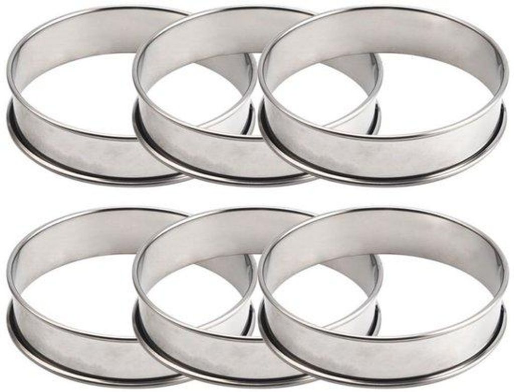 Muffinring - Rund - 8,5 cm - Eiertaartform - Easy Release - 6 Stück