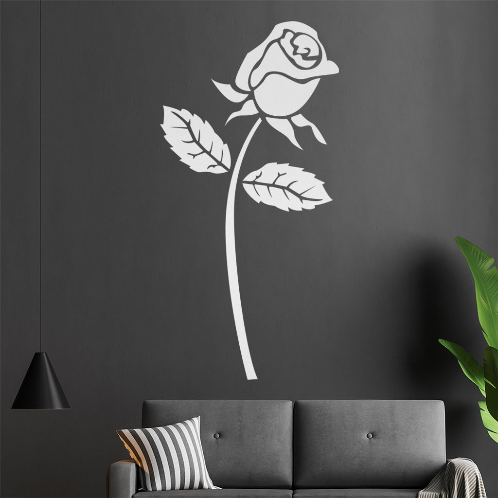 KIWISTAR Rose Flower Liebe Rosaceae Zierpflanzen Wandtattoo in 6 Größen - Wandaufkleber Wall Sticker - Dekoration, Küche, Wohnzimmer, Schlafzimm...