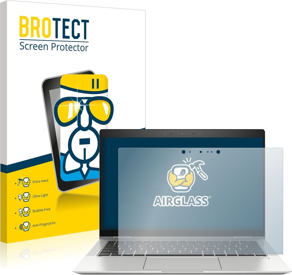 BROTECT Schutzglas für HP EliteBook x360 1030 G4 Schutzfolie Panzer Folie Glas Display Schutz klar