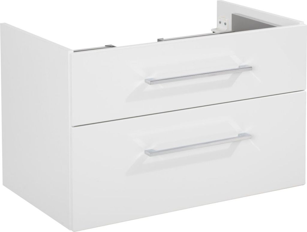 Fackelmann HYPE 3.0 Waschtischunterschrank 80 cm, Weiß, 2 Schubladen