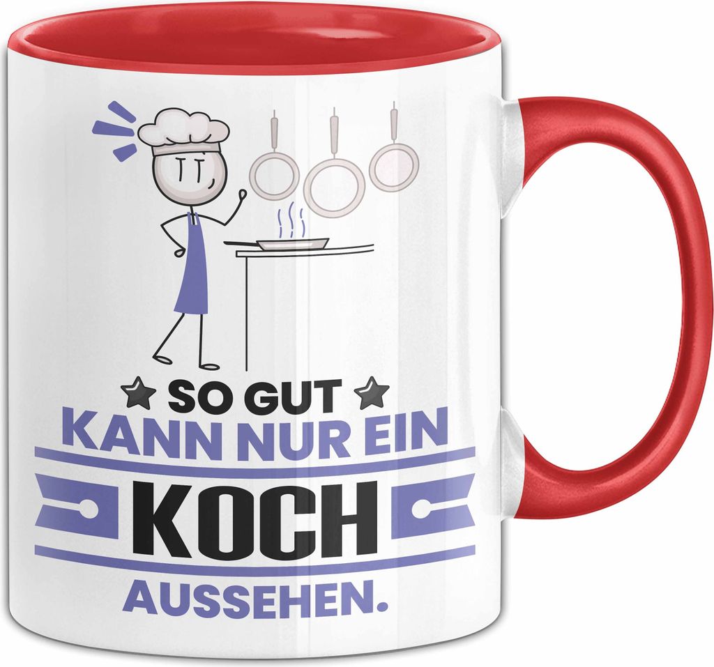 Koch Geschenk Tasse So Gut Kann Nur Ein Koch Aussehen Geschenkidee Kaffee-Becher (Rot)