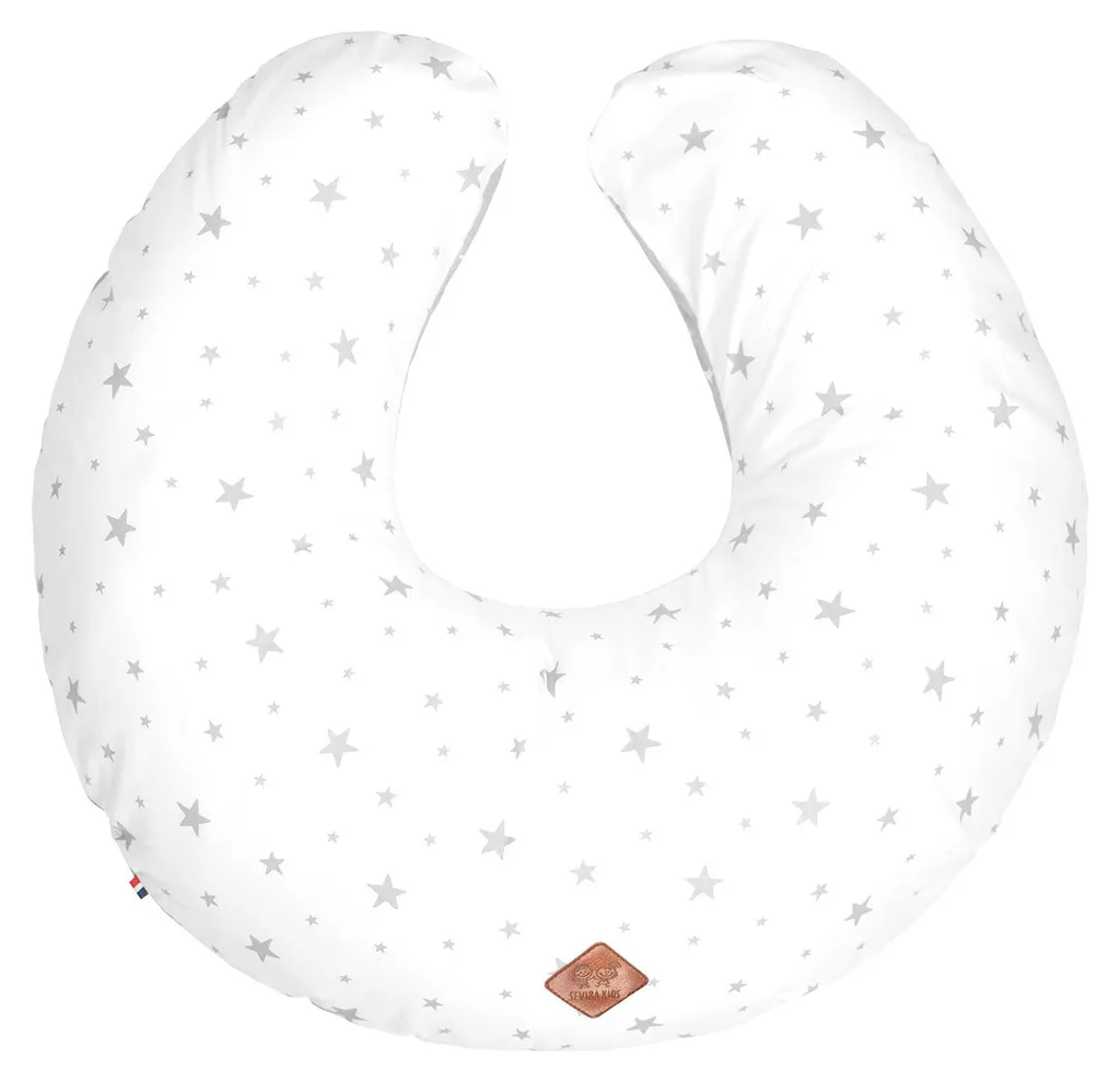 Coussin de maternité et d'allaitement Gris 120cm Sevira Kids Stella