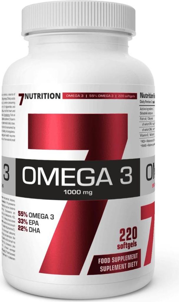 7Nutrition Omega-3 1000mg 220 Weichkapseln Produktbild 