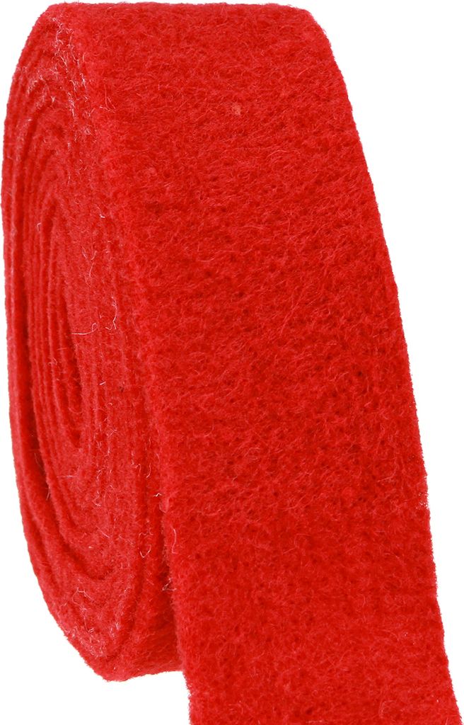 Hochwertiges Filzband Dunkelrot 7,5cm x 5m – DIY Bastelmaterial für Dekoration, Hochzeit, Weihnachten