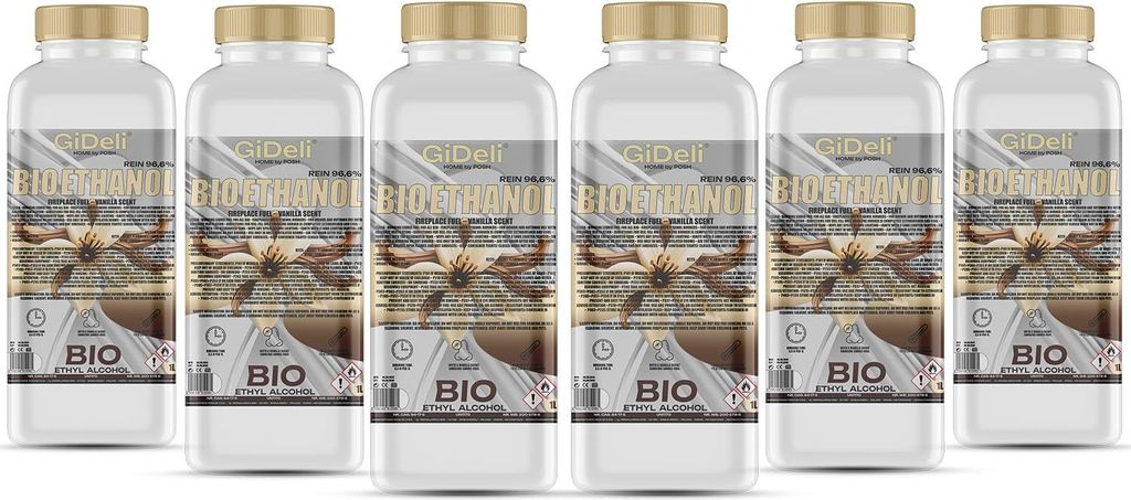 Bioethanol Vanilleduft 96,6% 6L für Kamin Universal Produktbild 