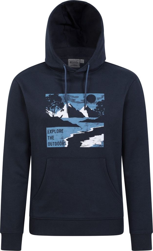 Mountain Warehouse - "Explore The Outdoors" Kapuzenpullover für Herren MW2363 (XS) (Marineblau)