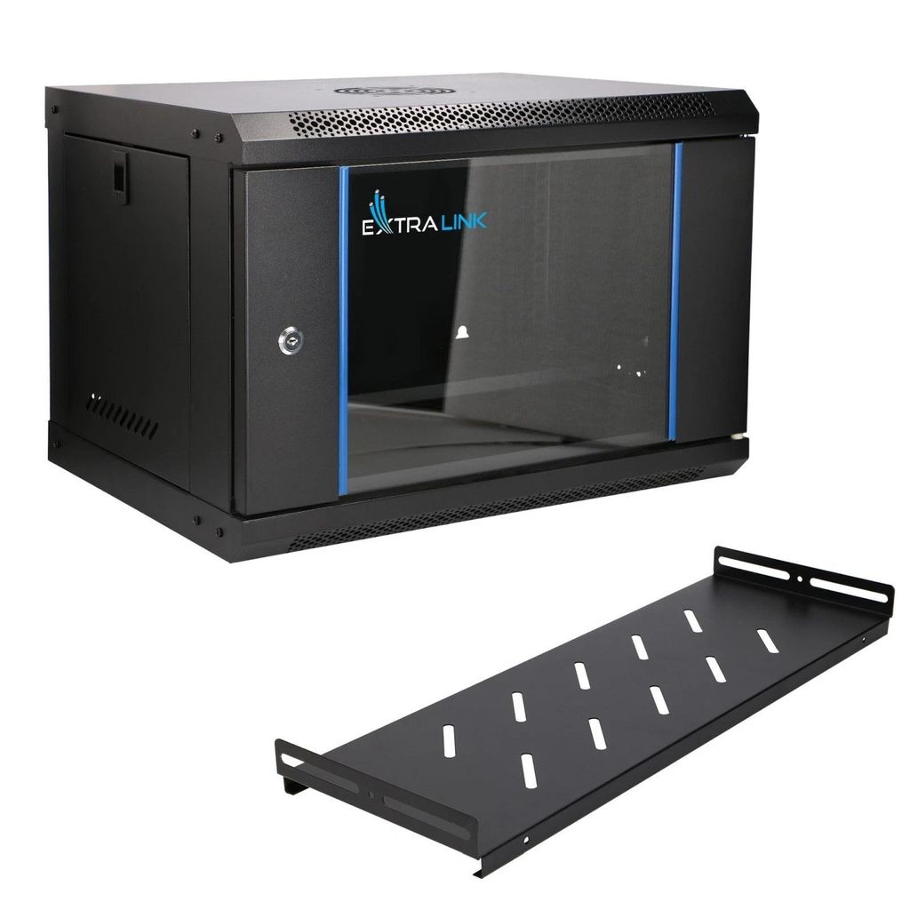 Extralink 19" Netzwerkschrank 6HE Wandmontage 530x400 mm Produktbild 