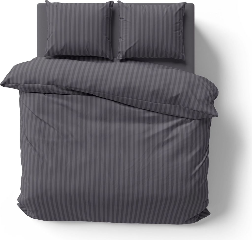 3-tlg Premium Damast Bettwäsche 200x200 + 80x80 cm mit YKK Produktbild 