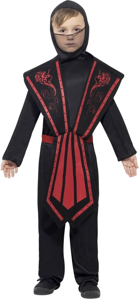 Smiffys - Kostüm für Kinder SM1388 (128-134) (Schwarz/Rot)