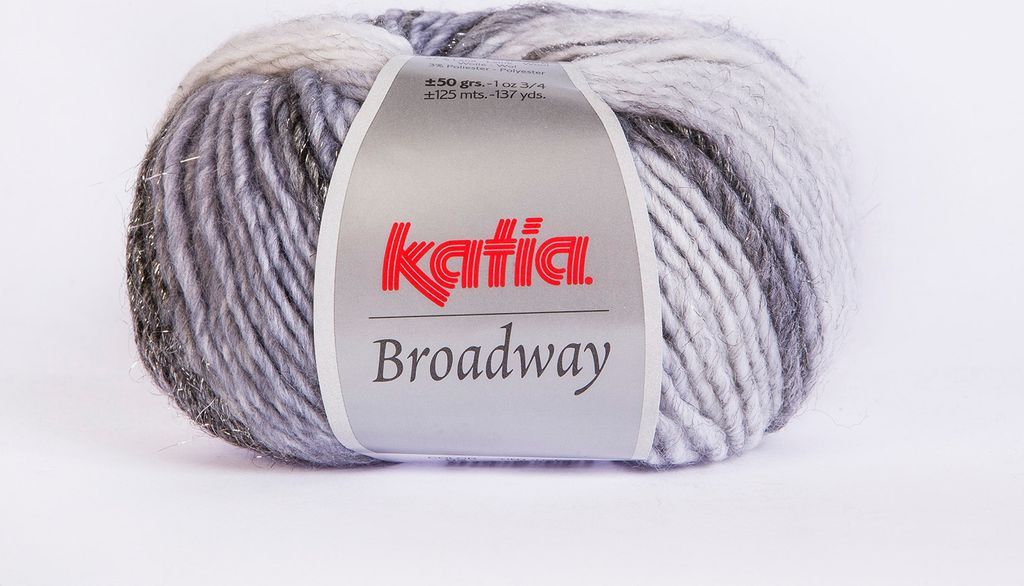 Broadway von Katia (ca. 125m/50g) - Farbe 93 (schwarz/weiß)