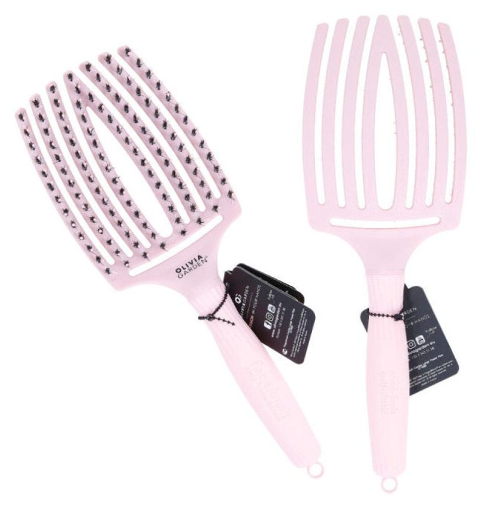 OLIVIA GARDEN FINGERBRUSH Haarbürste Pastel Pink, Größe L Produktbild 