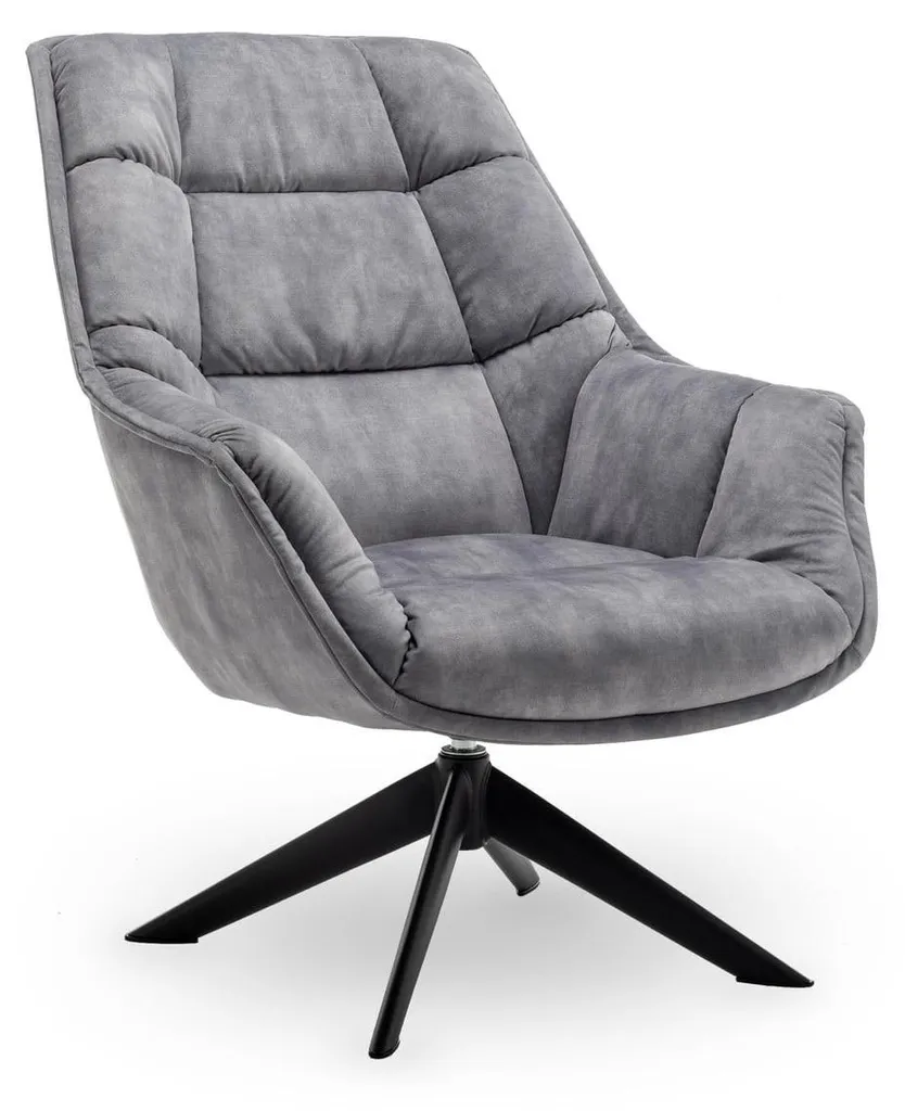 Fauteuil salon velours gris 98 cm : fini le manque de confort d'assise
