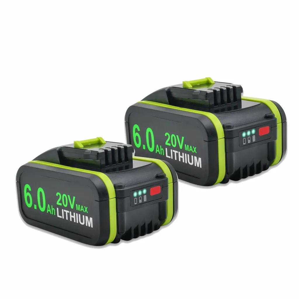 Batterie lithium 20V 6000mAh avec sécurité intégrée haute capacité 6Ah