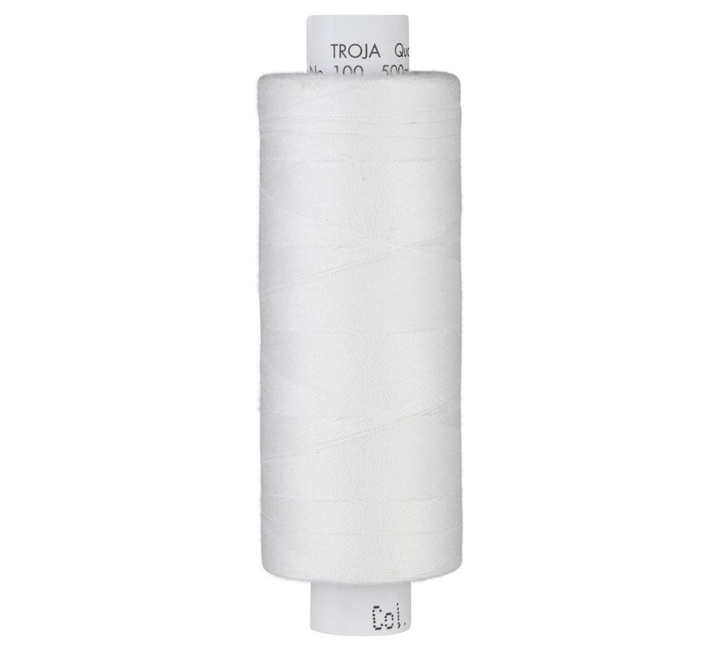 Amann Troja Filo Da Cucito In Poliestere 500 M, Colore Bianco 2000, Spessore 100, Per Macchine Comuni - 3