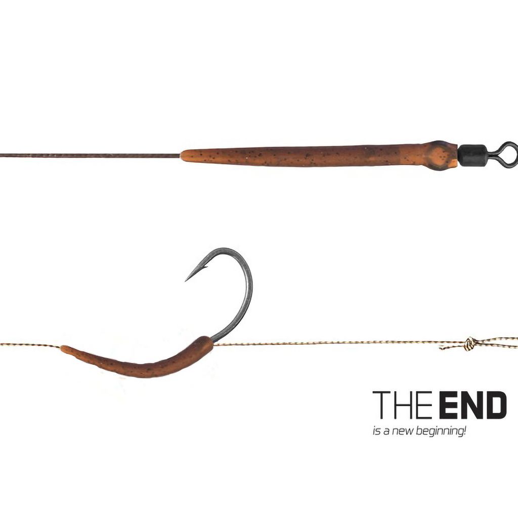 Delphin The End Boilie Rig / 2 Stück 20cm/25lbs/6 Haarvorfächer