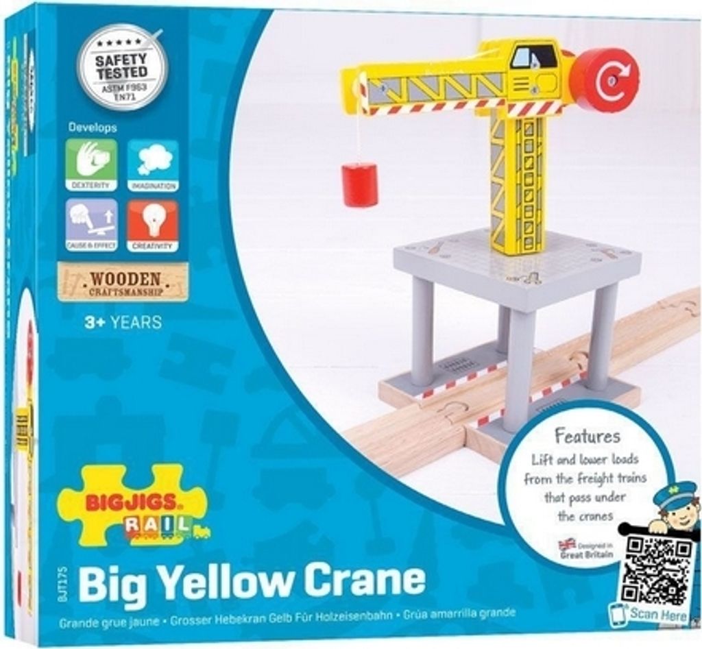 Bigjigs Rail Big Crane Yellow Image du produit 