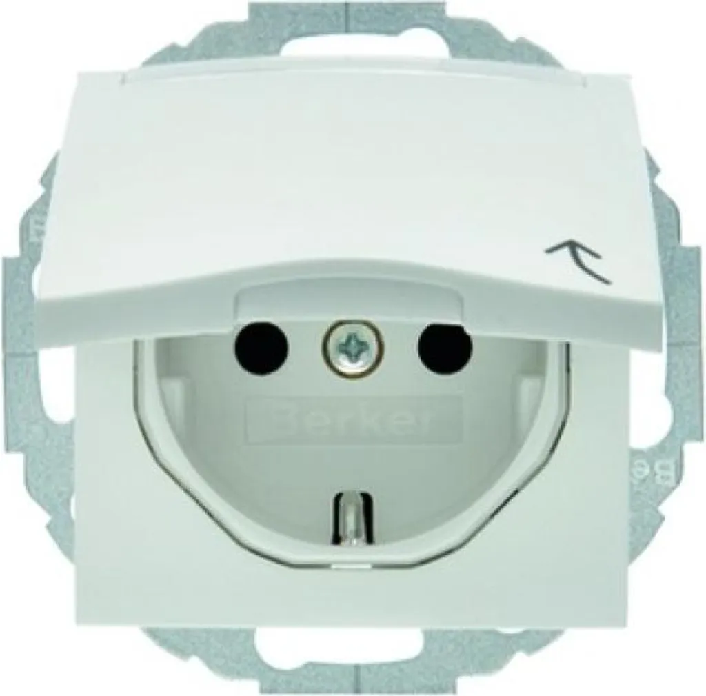 Prise SCHUKO pour zones techniques Berker 47468989 avec porte-étiquette