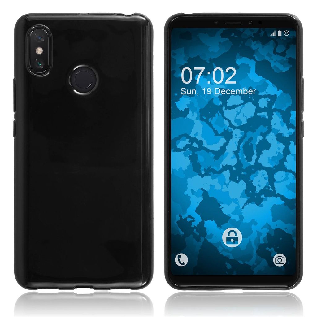 PhoneNatic Case kompatibel mit Xiaomi Mi Max 3 - schwarz Silikon Hülle Cover