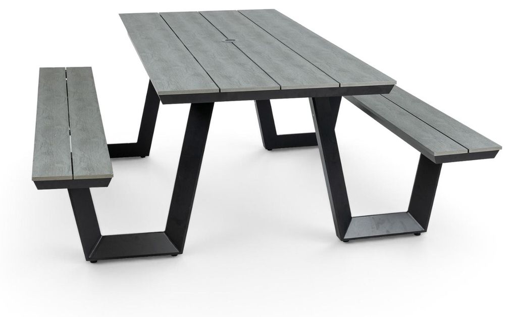 Picknicktisch Coffee Bay | Grau | Aluminium & Polywood Produktbild 