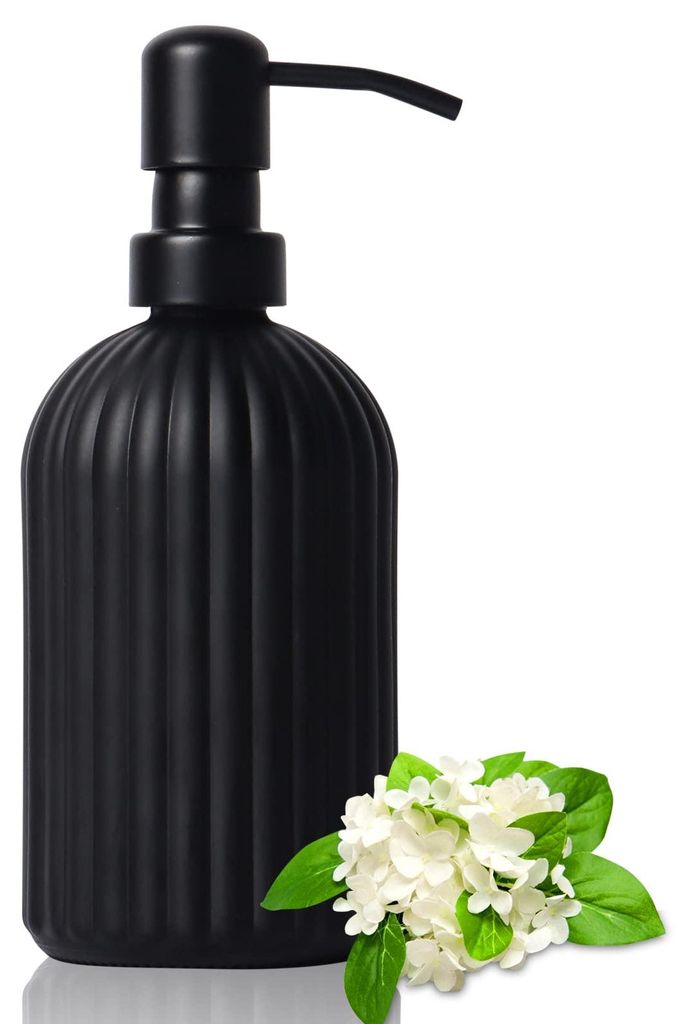 Handseifenspender, 400 ml, schwarz, für Badezimmer