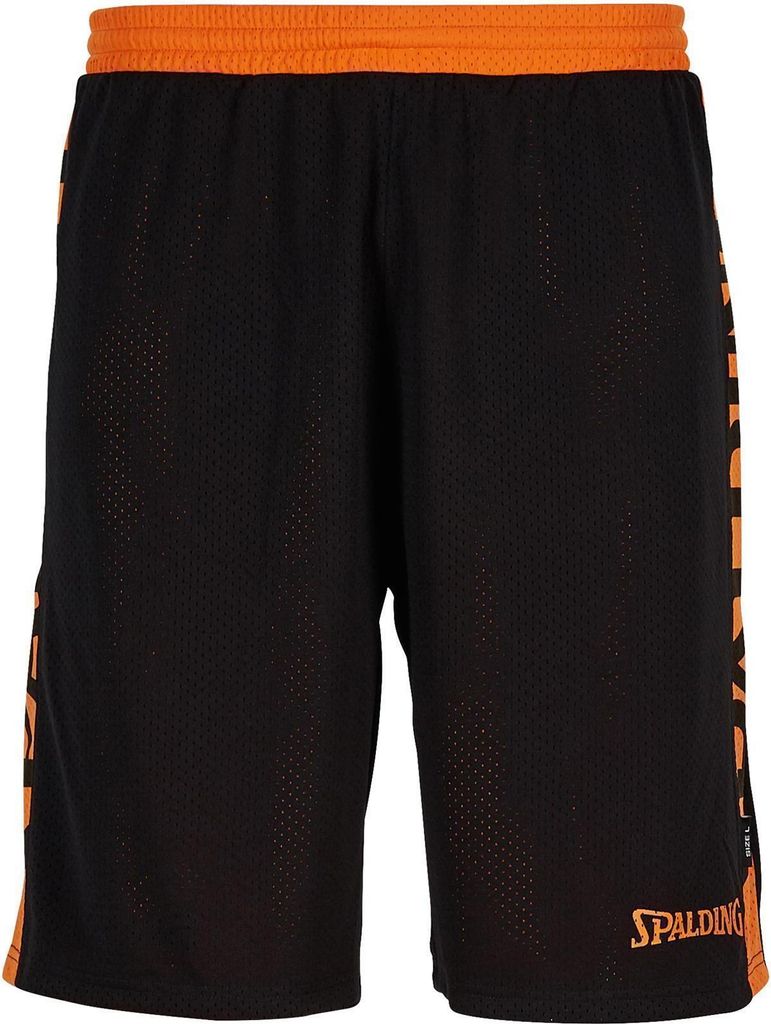 Spalding Essential 2.0 Wendeshort Kinder - Schwarz / Orange | Größe: 128