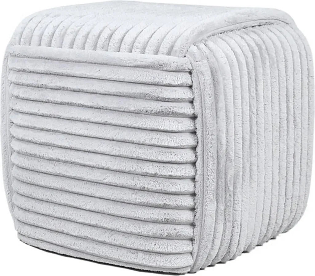 Tabouret bas en tissu 43x43x38 cm Wiki WIKI - Idéal pour salon ou chambre