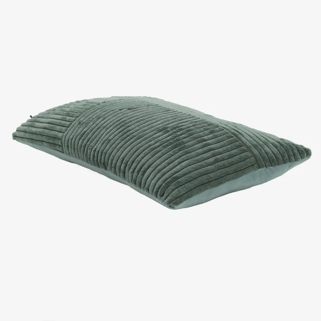 Coussin rectangulaire patchwork velours côtelé pour canapé et fauteuil - 5