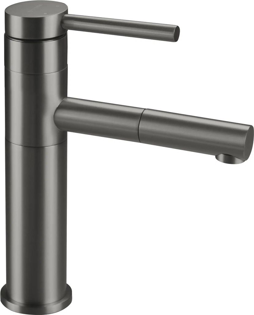Rubinetto per lavabo, con bocca estraibile - titanio Immagine del prodotto 