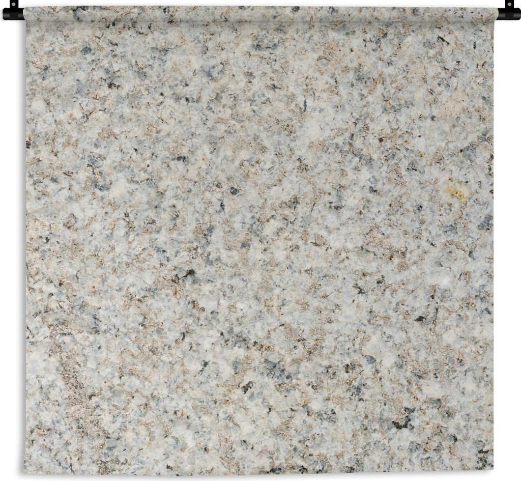 MuchoWow Wandteppich Wandbehang Granit - Weiß - Grau - Stein - Textur 150x150 cm Tapisserie Dekoration Wandtuch - Wohnaccessoires - Modernes