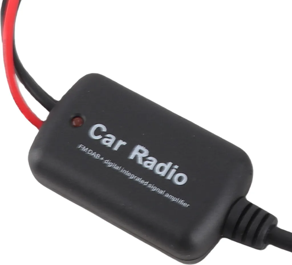 Antenna Attiva DAB+ per Auto con Amplificatore e Testina SMA 12V - 5