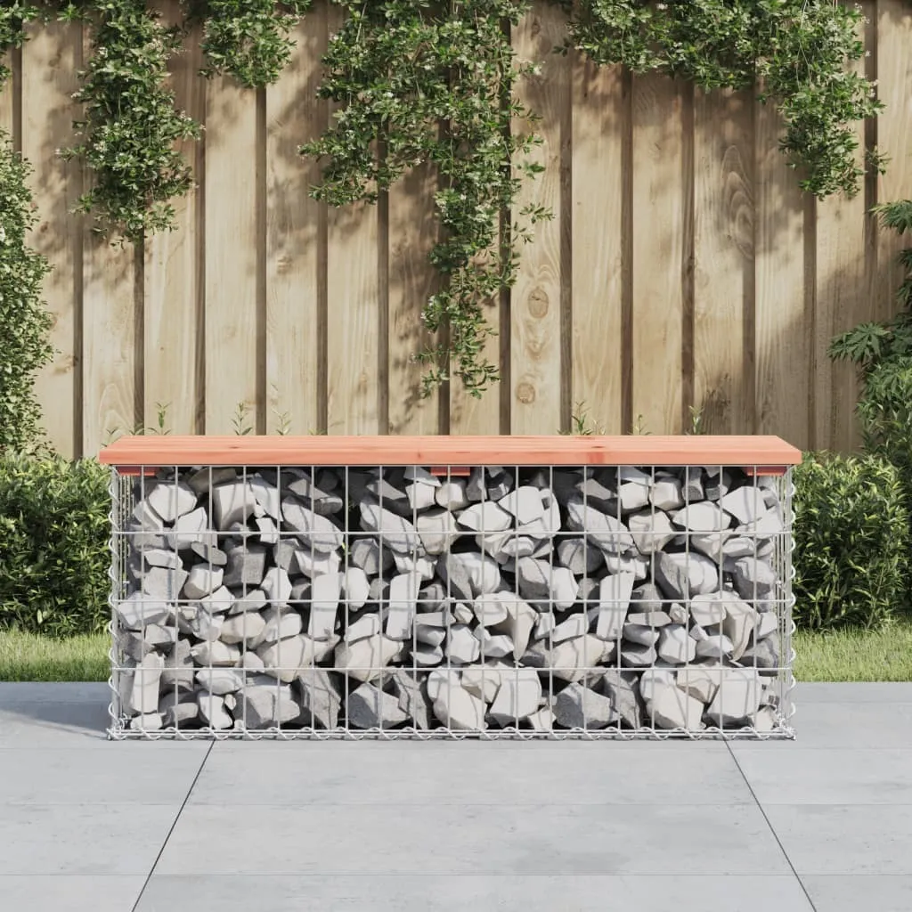 Panca Professionale Gabion Douglas 103x31,5x42 cm - The Living Store