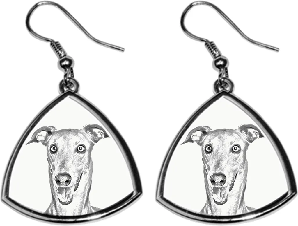 Orecchini Cane Levriero Italiano | Gioielli Art-Dog Stampa Grafica Unica