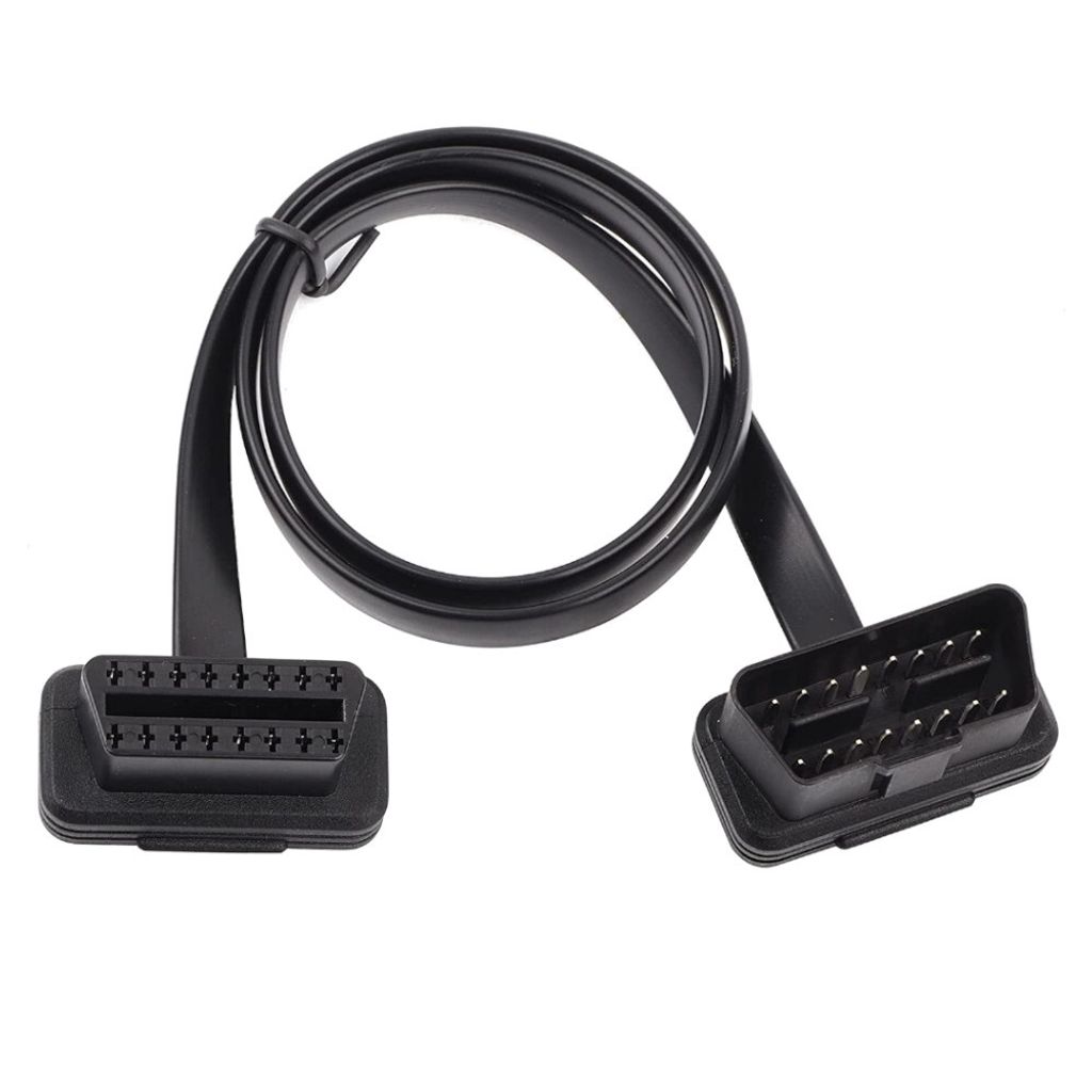 Trade-Shop OBD2 Diagnose Verlängerungskabel Adapter 16pin (male) auf 16pin (female) passend für OBD2-Diagnosegeräte 16-Pin Anschluss / 90cm Kabe...