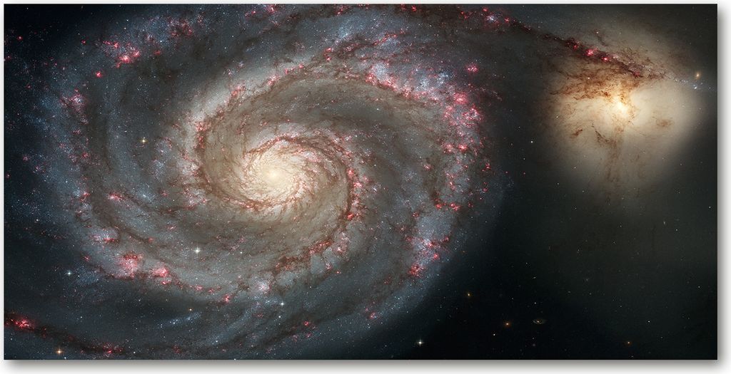 Tulup Leinwandbild - 140x70 cm - Wandkunst - Drucke auf Leinwand - Leinwanddruck - Weltall & Science-Fiction - Schwarz - Nebel