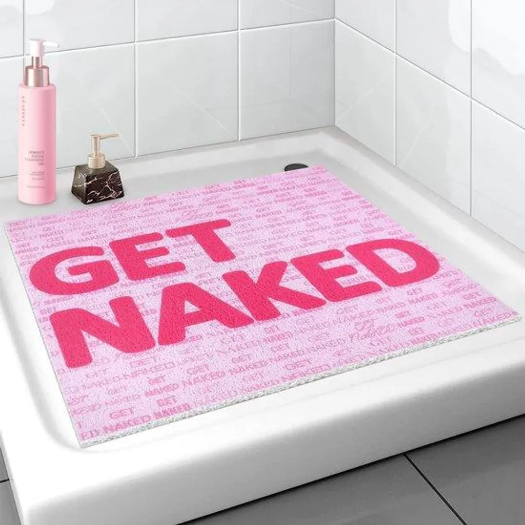 Tapis de douche antidérapant 60x60 cm souple en PVC aspect loofah gris