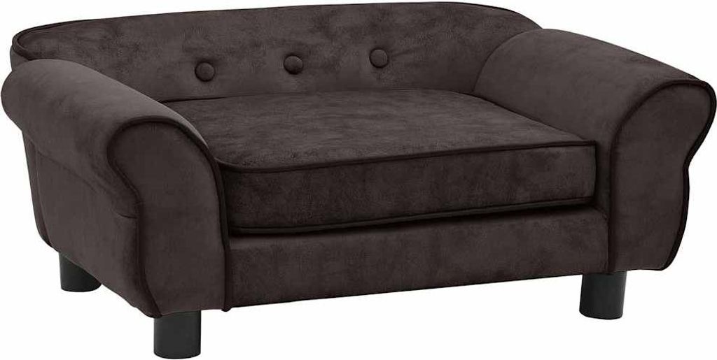 vidaXL Pohovka pro psy hnědá 72x45x30 cm plyšová Obrázek produktu 