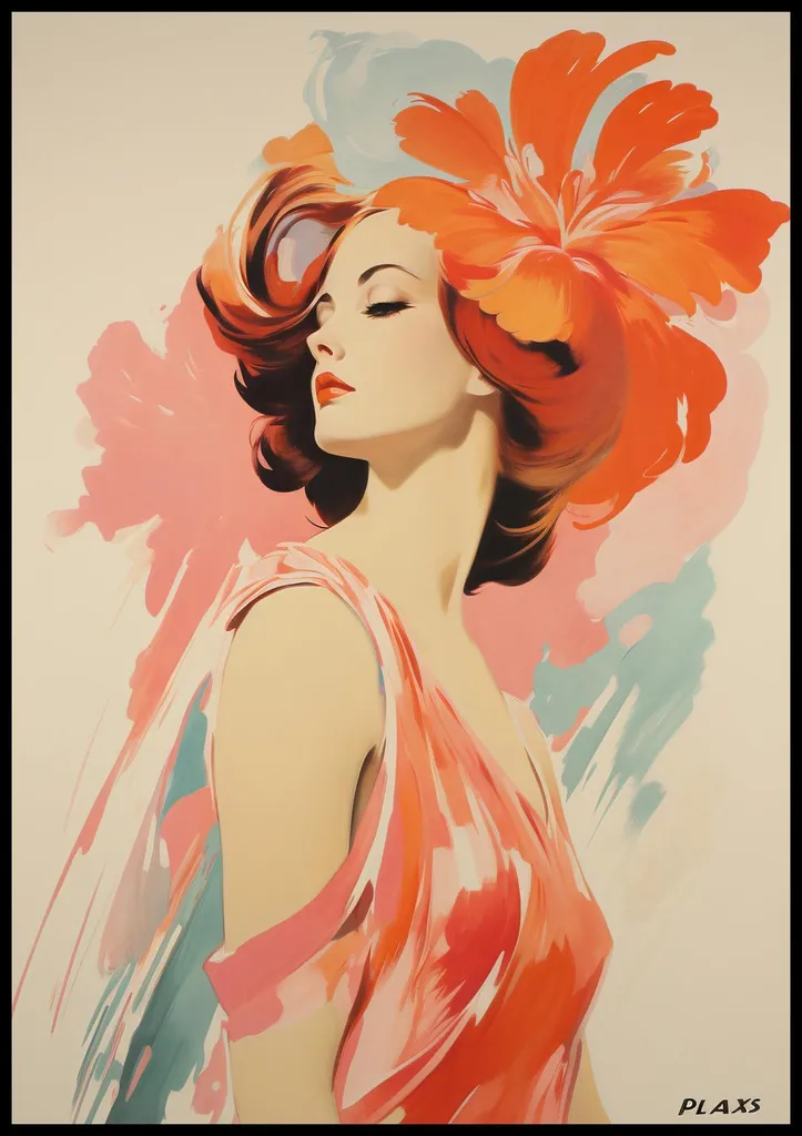 Poster 70x100cm Melodia floreale