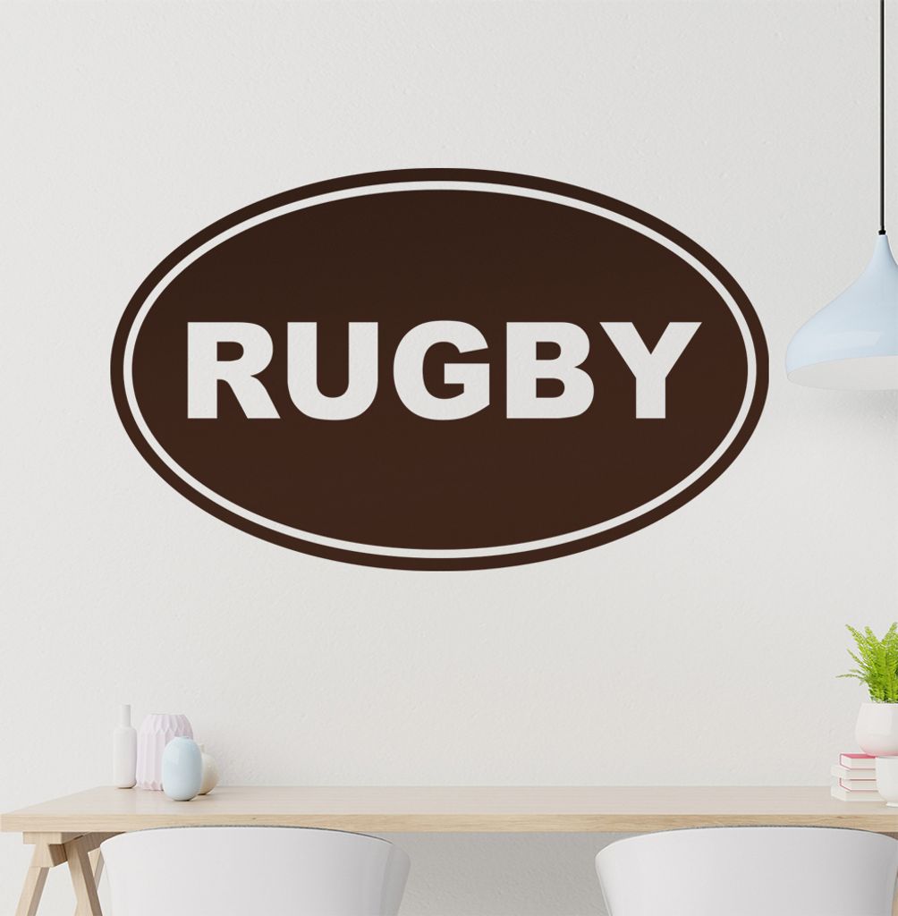 Rugby Wandtattoo in 6 Größen - Wandaufkleber Wall Sticker - Dekoration, Küche, Wohnzimmer, Schlafzimmer, Badezimmer