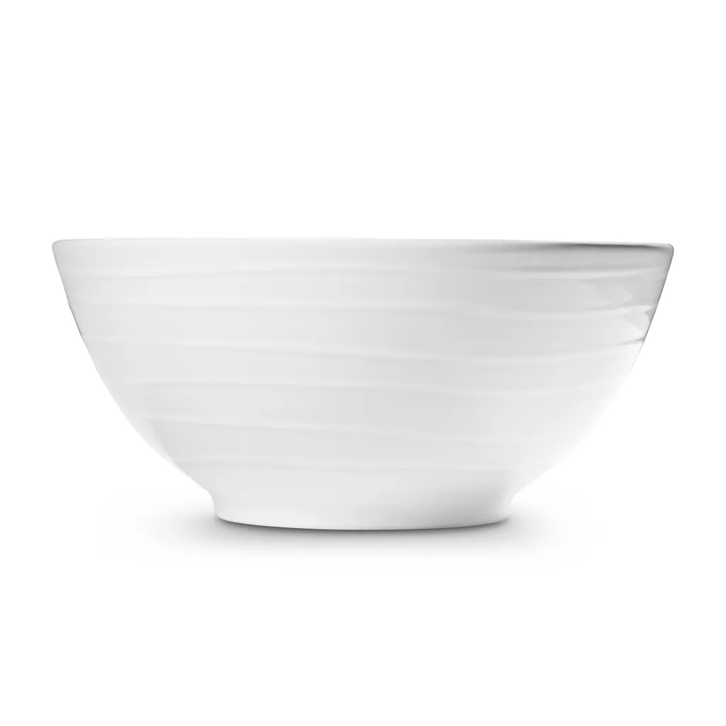 Grand Saladier en Céramique Gmundner Blanc Flammé 23 cm pour votre Table