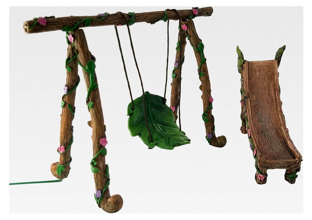 Miniatur Schaukel und Rutsche Set für Feengärten