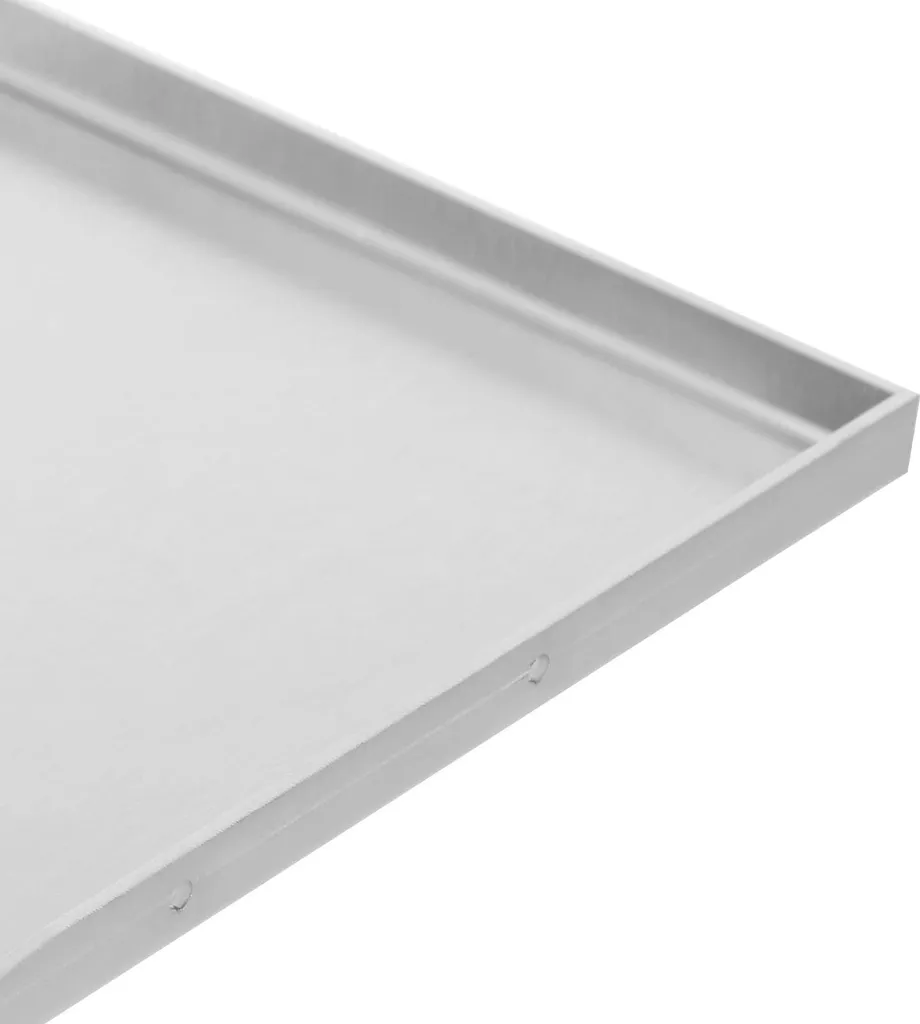 Plancha en Acier Inoxydable 45 x 34 cm à Bords Hauts et Surface Plane - 4