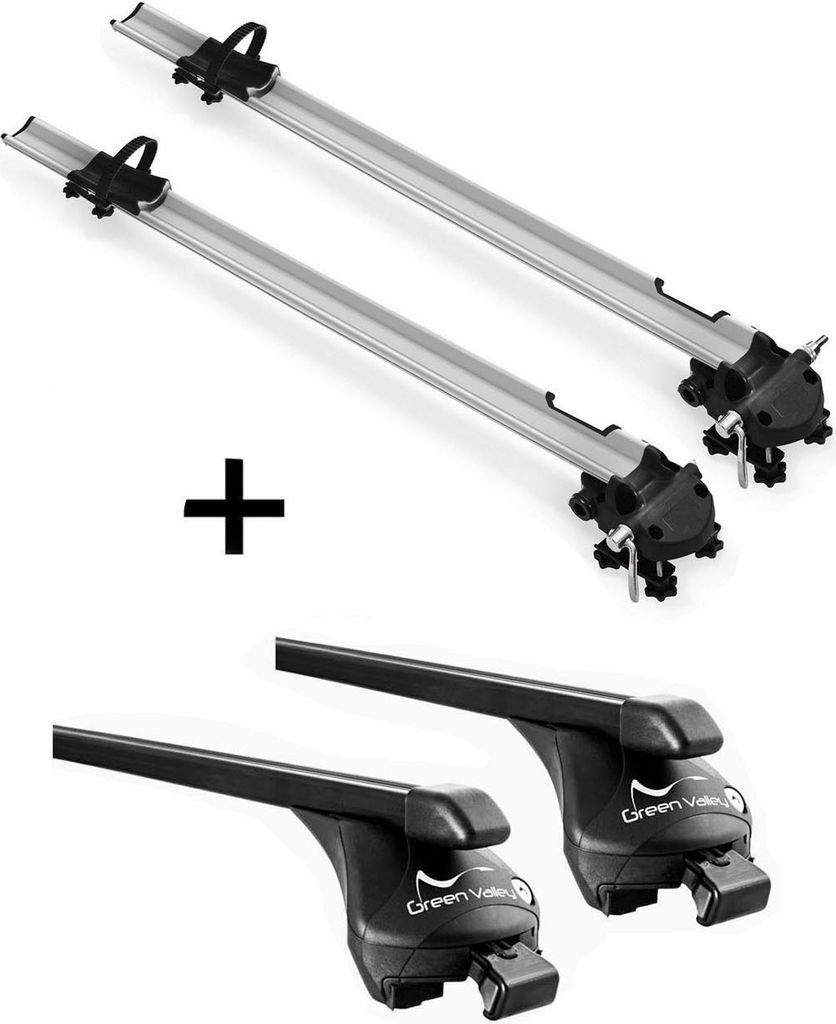 VDP 2X Fahrradträger Bike Pro + Relingträger Quick Stahl L kompatibel mit für Mercedes Classe E Kombi ab 2017