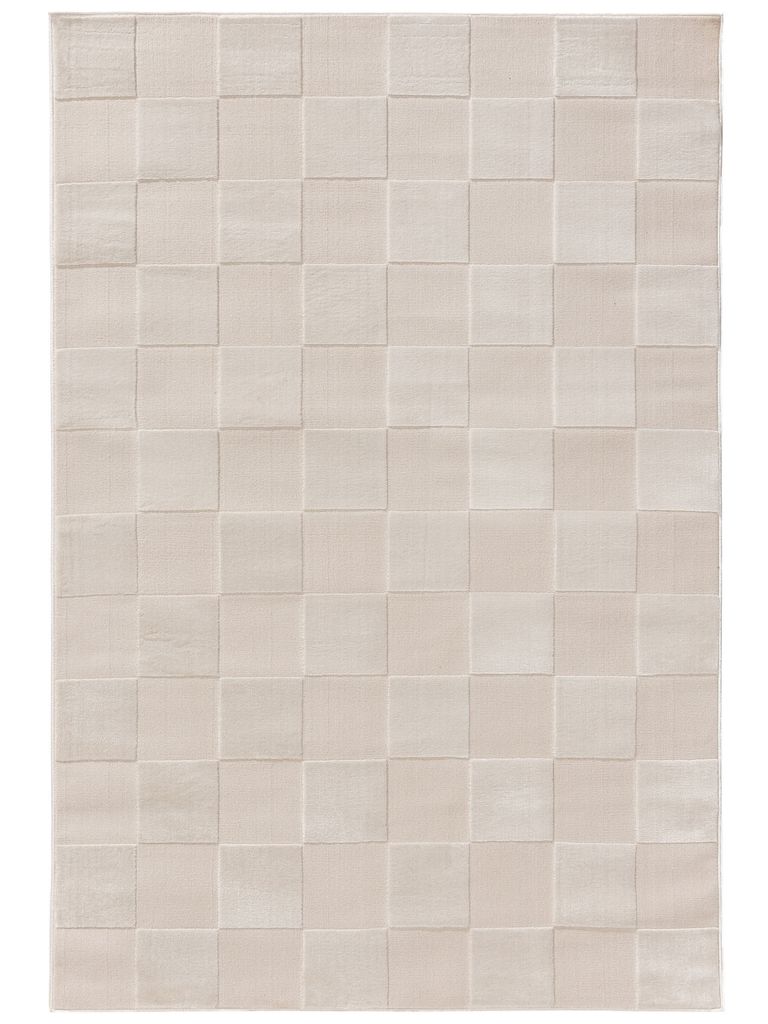 Teppich Claire Creme 140x200 cm Wohnzimmer Rechteckig Muster Modern Kurzflor benuta Skandinavisch
