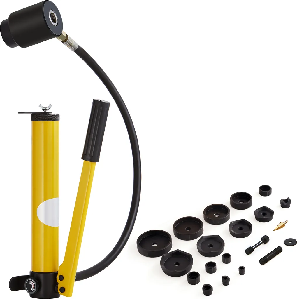 SucceBuy Set Punzoni Idraulici 15T - Perforazione Lamiera Acciaio Inox