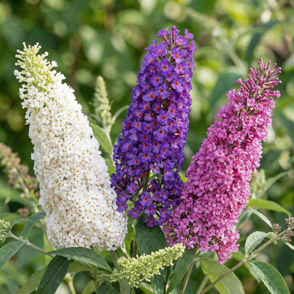 Schmetterlingsstrauch Buddleja davidii Tricolor 3er Set Produktbild 
