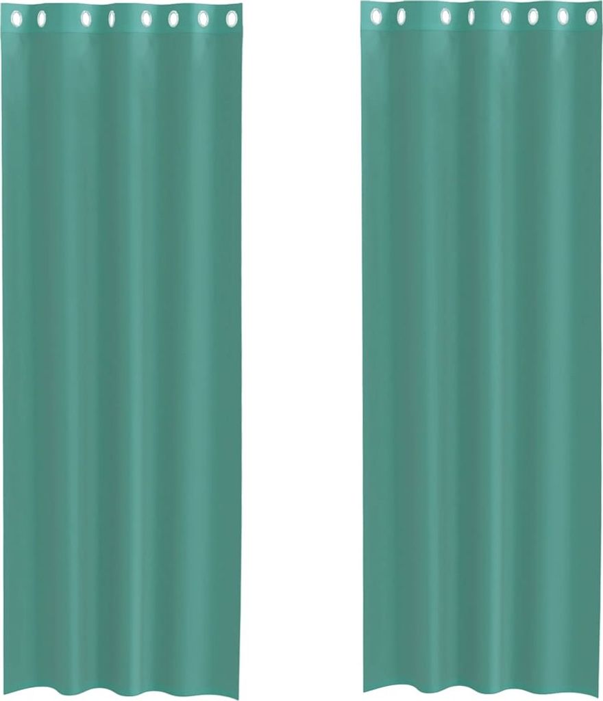 Voile Vorhänge mit Ösen 2 Stk. Türkis